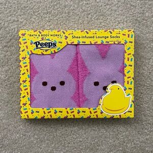 Bath & Body Works PEEPS Pink Marshmallow Bunny Shea-Infused Lounge Socks